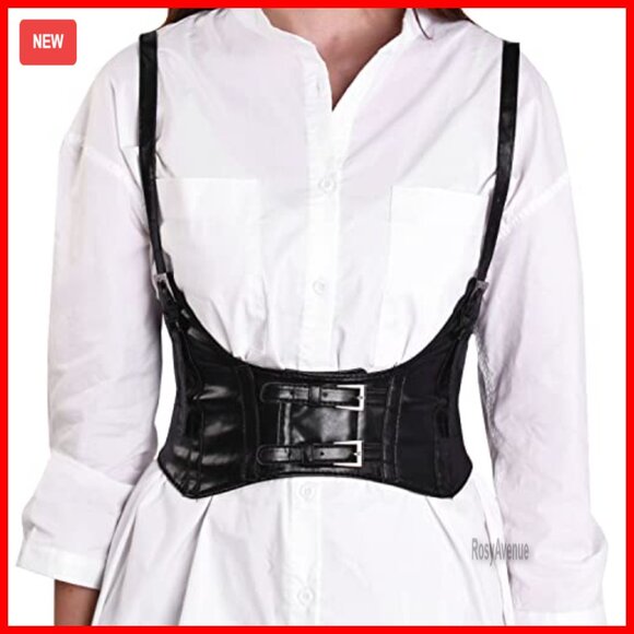 PU Leather Underbust Corset Harness Belt Adjustable Gothic Punk Style main image 5